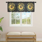 YOU ARE MY SUNSHINE Sheer Valance Curtains, Summer Sunflowers Golden Gradient - Image 4