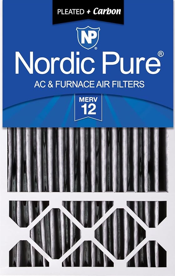 Nordic Pure 16x25x5 Honeywell Replacement Air Filters MERV 12 Plus Carbon 1 Pack by NordicPure