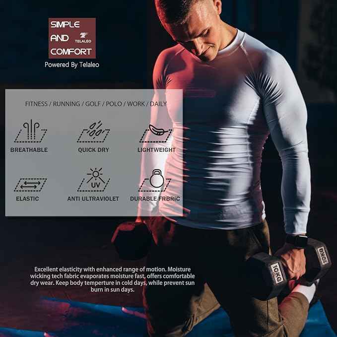 5 or 4 Pack Compression Shirts for Men Long Sleeve Athletic Base Layer