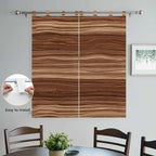 Brown Western Bathroom Curtains 63 Inch Length, Window Curtains Tab Top - Image 4