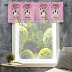 Pink Easter Curtain Valances for Windows, Kitchen Valance Window Treatment - Image 4