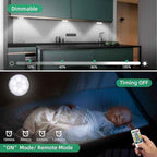 LED Closet Motion Sensor Step Lights, USB Rechargeable Battery Operated Puck