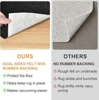 Deep Dream Dual Surface 2'x4' Rug Pad, Waterproof 1/8" Thick Felt + Natural - Image 6