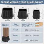 24PCS Square Chair Leg Floor Protectors