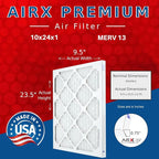 AIRX FILTERS WICKED CLEAN AIR. 10x24x1 Air Filter MERV 13 Electrostatic Pleated - Image 2