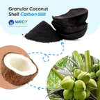 WECO Coconut Shell Granular Activated Carbon Charcoal - Image 2