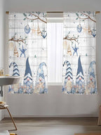 Sheer Curtains 72 Inches Long, Coastal Eucalyptus Semi Sheer Curtains Light - Image 5