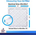 Filter King 40x30x1 Air Filter | 4-PACK | MERV 8 HVAC Pleated A/C Furnace - Image 2