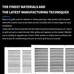 20x8 Return Air Grille, Air Return Vent Cover, Flat Vent Cover, Rejillas De - Image 5