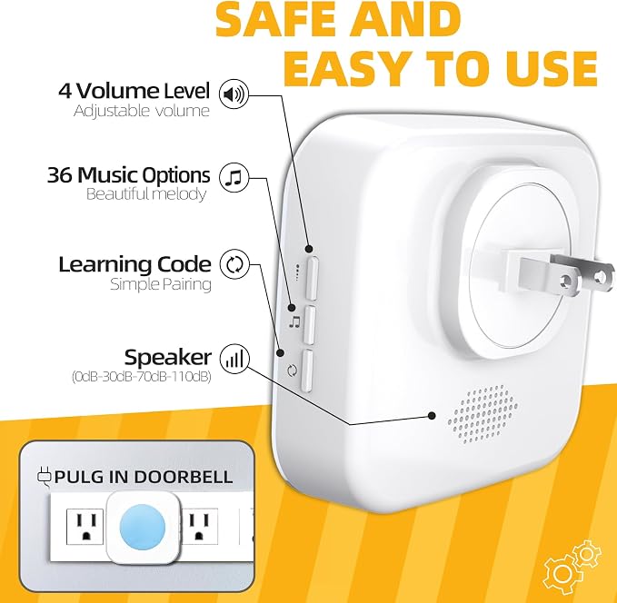 Wireless Doorbell 1200 feet Waterproof Door Bell - Image 8