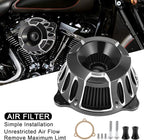 Motorcycle Air Filter Kit CNC Air Cleaner Turbine Intake System Fit - Image 3