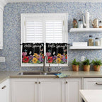 Spring Flowers Half Window Curtains 24 Inches Long, Watercolor Country Colorful - Image 2