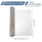 uxcell 20 Mesh 48" x 16" Woven Wire Mesh, 304 Stainless Steel Air Vent Filter - Image 2