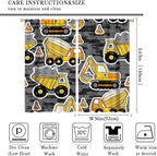 Kids Construction Excavator Window Curtains - Image 4
