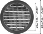 Graphite/Gray 4" Inch Round Ventilation Grille - Image 5