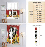 Cows Sunflowers Kitchen Curtains 36 Inch Length, Small Window Curtains Tab Top - Image 8