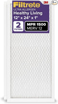 Filtrete 12x24x1 AC Furnace Air Filter, MERV 12, MPR 1500, CERTIFIED asthma & by Filtrete
