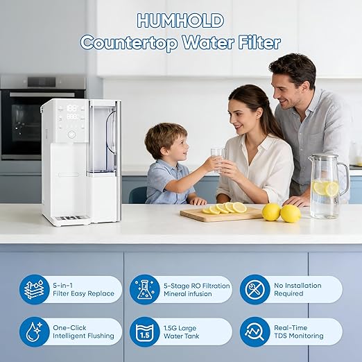 Water Filter Countertop Reverse Osmosis System 5-in-1 Countertop Water - Image 2
