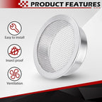 2-Inch Round Open Screen Vent, Mill Finish, 12 Pack - Image 3