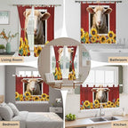Sheep Sunflower Living Room Curtains 84 Inch Length, Window Curtains Tab Top - Image 7