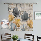 Spring Tulips Flower Bathroom Curtains 63 Inch Length, Window Curtains Tab Top - Image 4