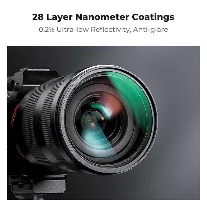 K&F CONCEPT 55mm Black Diffusion 1/4 & 1/8 Lens Filter Kit, Mist Cinematic - Image 7