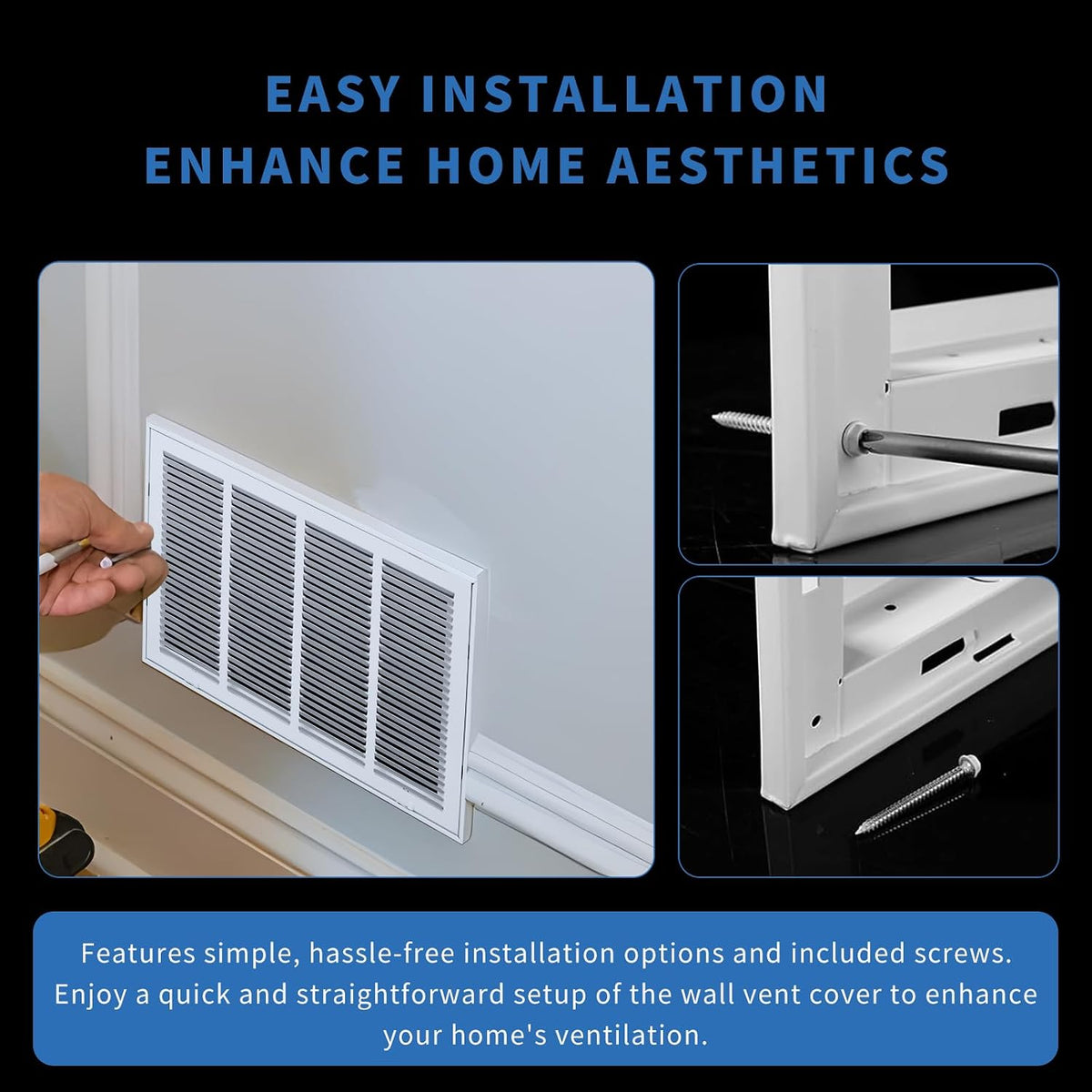 12x12 Return Air Grille [Duct Opening Size],Return Air Vent Cover for