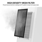 MoKo 120 x 240mm Dust Filter for Computer Cooler Fan, Magnetic Frame PC Fan - Image 2