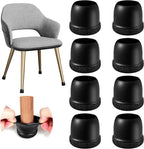 24 Pcs Chair Leg Protectors for Hardwood Floors, Silicone Felt Furniture Leg