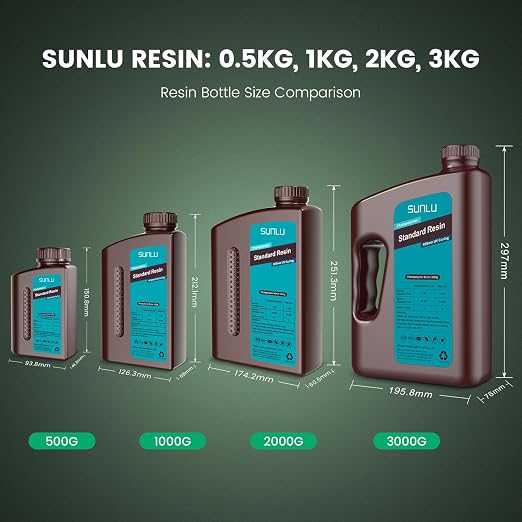 SUNLU 3D Printer Resin 4kg, Fast Curing Standard 3D Resin - Image 8