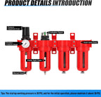 MEANLIN 1/4" NPT Industrial Grade 4 Stage Aluminum Air Drying System