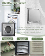 Upgraded 4" Stainless Steel 304 Dryer Vent Cover Outdoor - Image 5