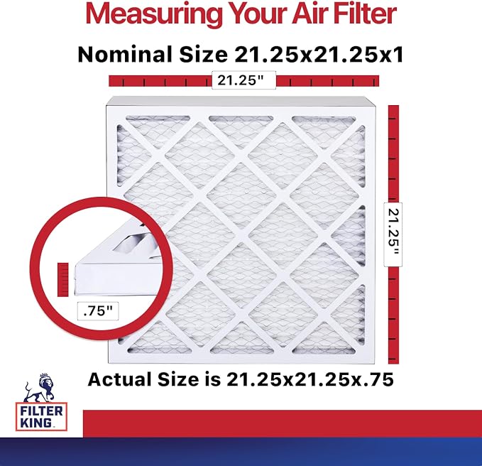 Filter King 21.25x21.25x1 Air Filter | 6-PACK | MERV 11 HVAC Pleated A/C - Image 2