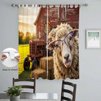 Farm Sheep Living Room Curtains 84 Inch Length, Window Curtains Tab Top - Image 4