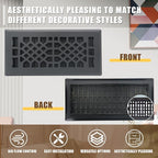 Floor Vents Registers Adjustable Grates 4x12 Inch Matte Black Air Vent Easy - Image 2