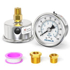 MEANLIN MEASURE 0~100Psi Dry Pressure Gauge Stainless Steel 1/4" NPT 2" FACE by MEANLINMEASURE