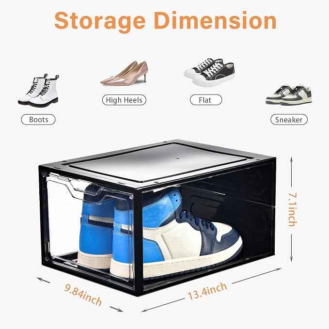 12 Pack Stackable Shoe Storage Organizer