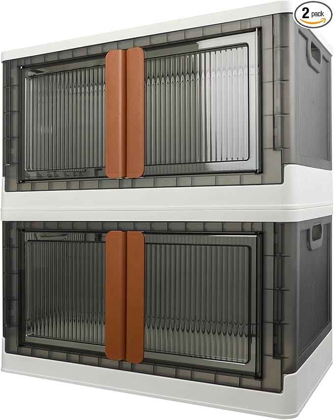 Storage Bins, Cabinet with Lids, Extra Large Useful Box, 19 Gallons Capacity