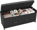 HOMEFORT 41.3" Shoe Bench with Lift Top Storage, Entryway Bench with Cushioned