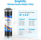 Brightify 10"x2.5" 5 Micron Carbon Water Filter, Whole House Carbon CTO Water - Image 6