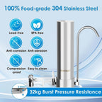 Vortopt F7 304 Stainless Steel Countertop Water Filter System