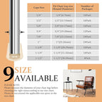 1-1/2" Round Rubber Chair Leg Tips Caps, Chair Leg Floor Protectors, Non-Slip - Image 6