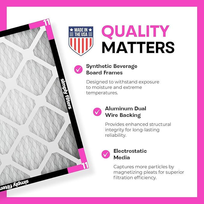 Simply 20x20x2 Air Filter, MERV 11, 12 Pack, Furnace Air Filter - Image 3