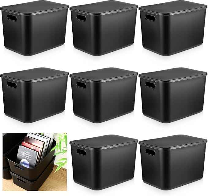 Hoolerry 8 Pieces Colorful Storage Bins
