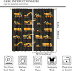 Kids Construction Window Curtains, Construction Machinery Equipment Mode of - Image 4