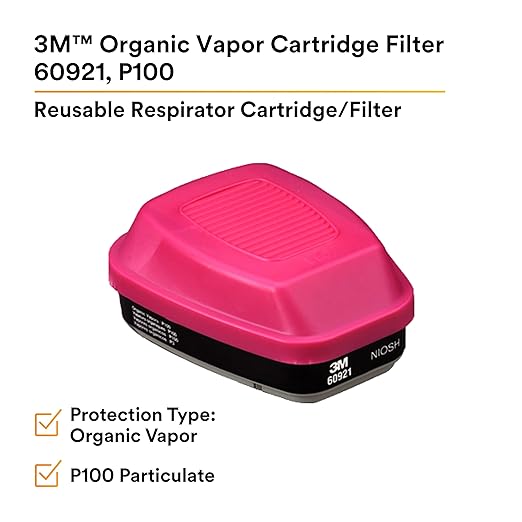 3M 60921 P100 Respirator Cartridge/Filter, NIOSH Approved, 1 Pair, Helps - Image 3