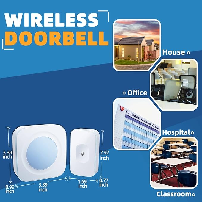 Wireless Doorbell 1200 feet Waterproof Door Bell - Image 6