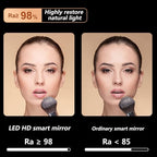 Irregular Bathroom Mirror with 3 Colour LED Light, Wall Mounted Makeup Mirror - Image 2