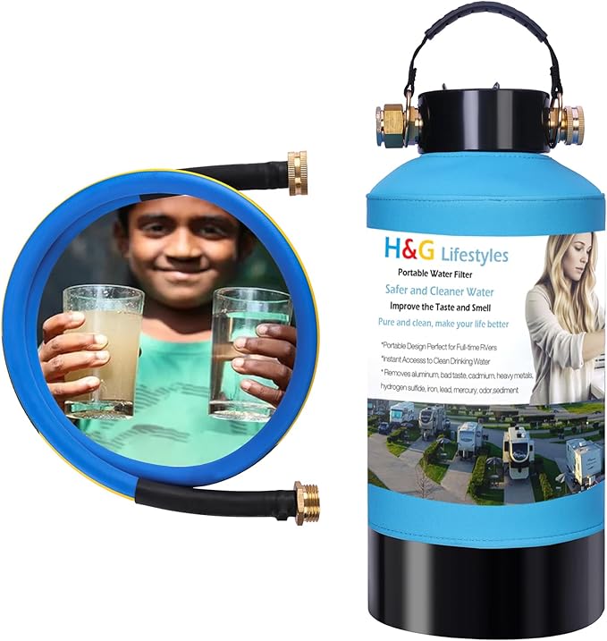 H&G Lifestyles RV Water Filter, Iron Filter by HGLifestyles