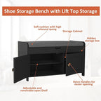 HOMEFORT 30" Shoe Bench with Lift Top Storage, Entryway Bench with Cushioned - Image 8